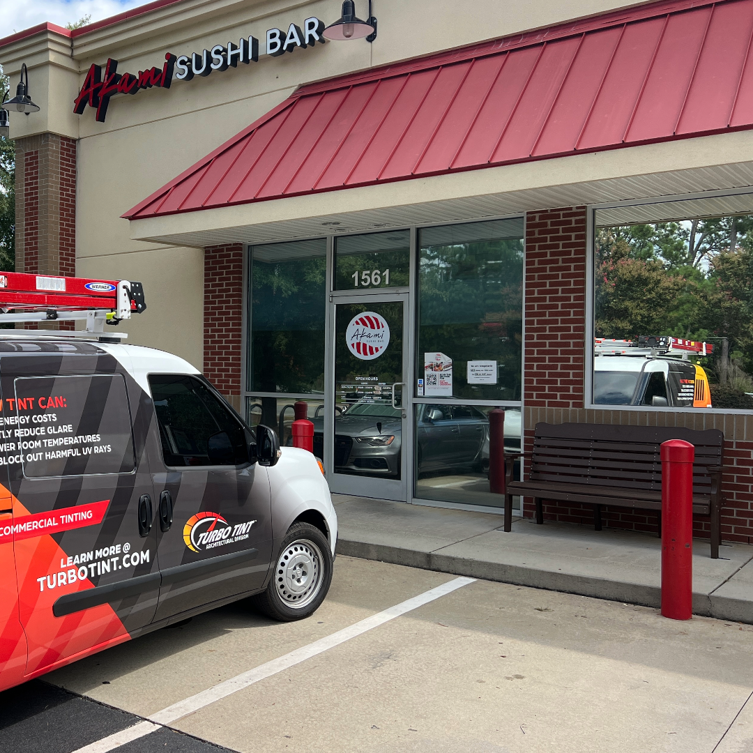store front window tint reflective film safety